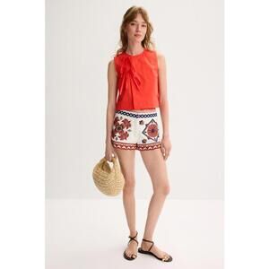 FARM Rio Off-White Marys Tiles Shorts Size L with Hole